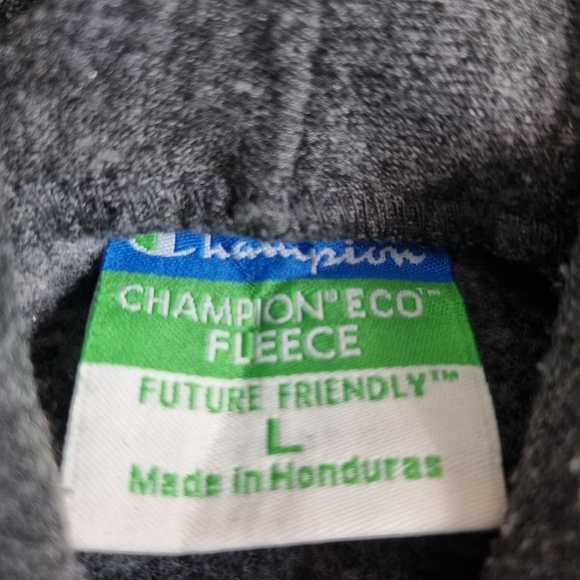 Champion Lehman College Hoodie Grey Hooded Sweatshirt Mens Size Large - Picture 8 of 8